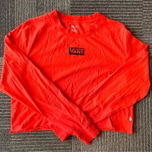 Vans "Off The Wall" Long Sleeve Crop Top | Size L